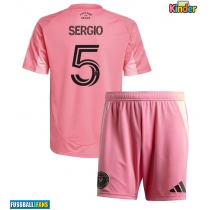 Inter Miami Sergio Busquets #5 Heimtrikotsatz Kinder 2025-26 Kurzarm (+ Kurze Hosen)